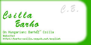 csilla barho business card